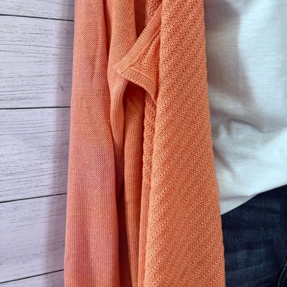Boutique Brand Ribbed Open Front Knit Cardigan Orange 💗 - Picture 2 of 14